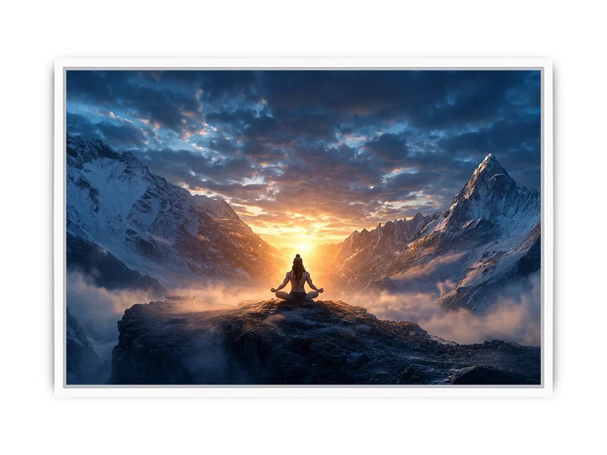 meditation mountain light spiritual zen Canvas Print calm yoga decor canvas