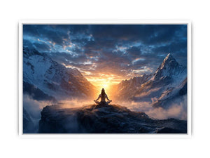 meditation mountain light spiritual zen Canvas Print calm yoga decor canvas