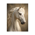 white horse portrait neutral tones elegant animal Canvas Print canvas decor