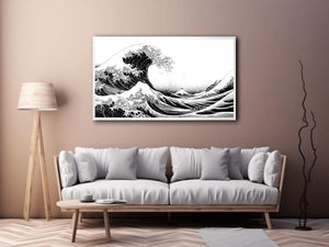 japanese wave line art canvas print modern living room ont601.webp
