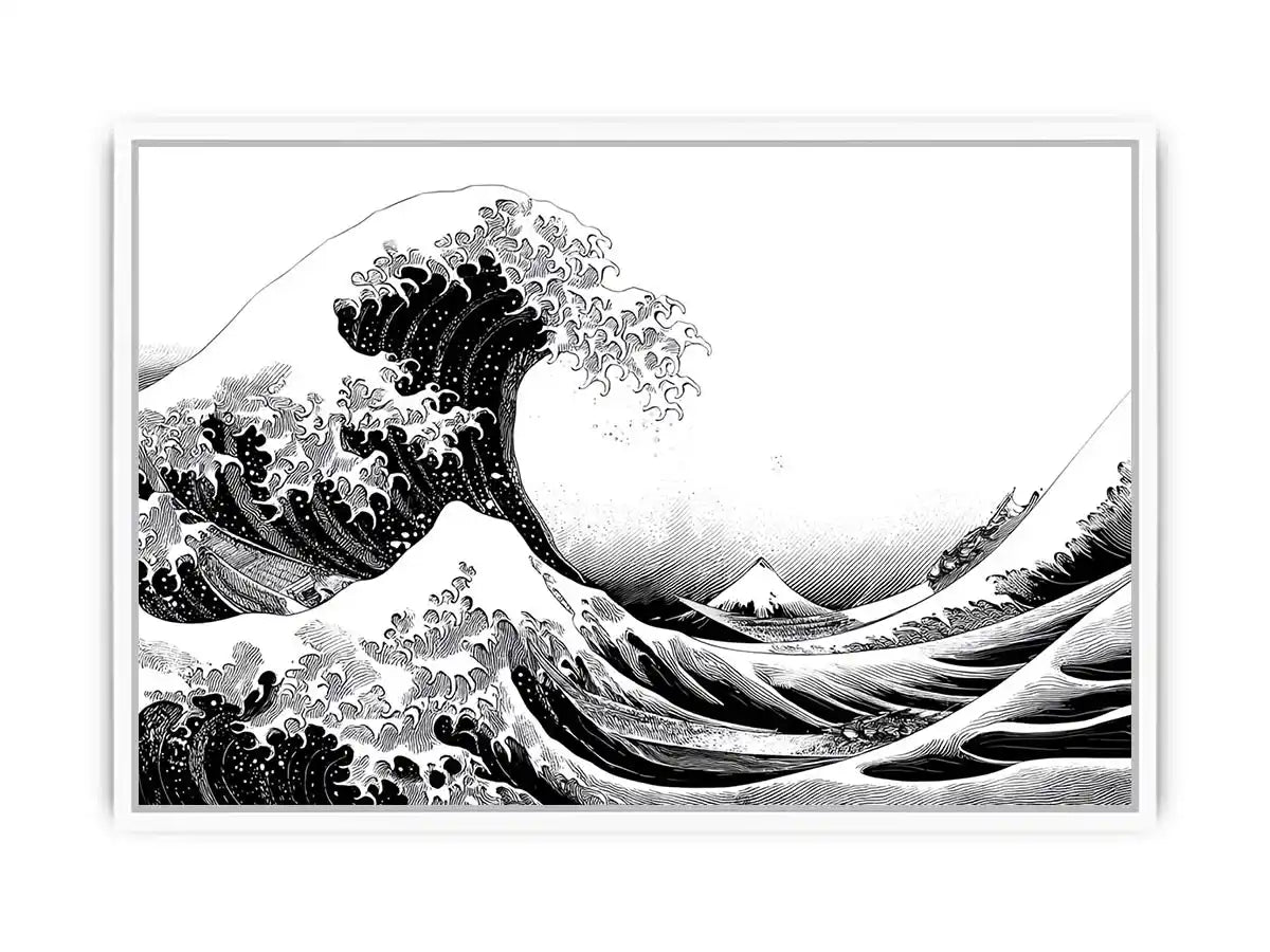 japanese wave line art canvas print modern living room ont601.webp