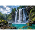 waterfall landscape canvas art modern living room ont602.webp