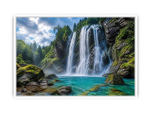 waterfall landscape canvas art modern living room ont602.webp