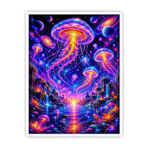 cosmic jellyfish fantasy canvas wall art ont633 