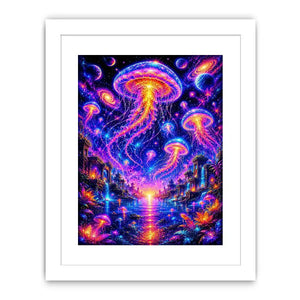 cosmic jellyfish fantasy canvas wall art ont633 