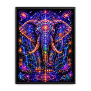 cosmic elephant sacred geometry canvas art ont634 