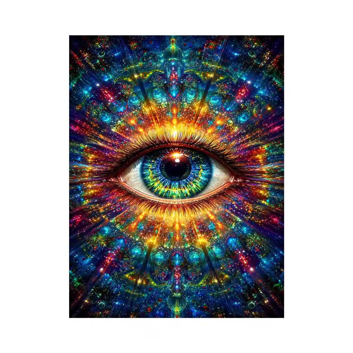 cosmic eye psychedelic canvas wall art ont638 