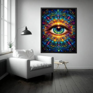 cosmic eye psychedelic canvas wall art ont638 