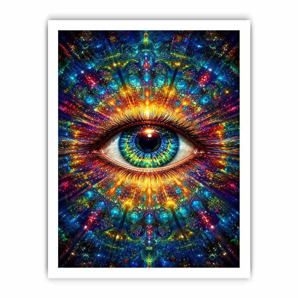 cosmic eye psychedelic canvas wall art ont638 