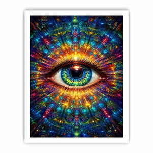 cosmic eye psychedelic canvas wall art ont638 