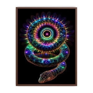 neon serpent sacred geometry canvas art ont639 