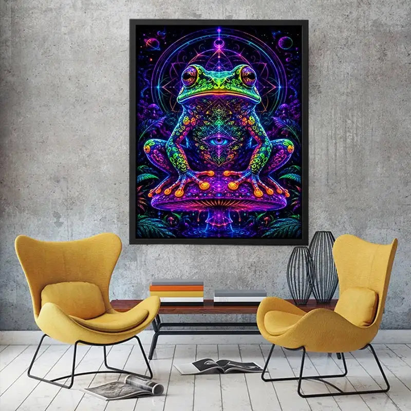 cosmic neon toad awakening psychedelic frog wall art.jpg