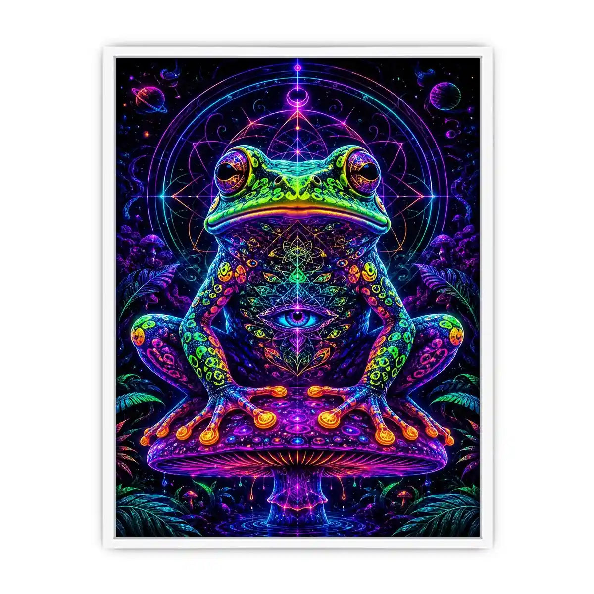 cosmic neon toad awakening psychedelic frog wall art.jpg