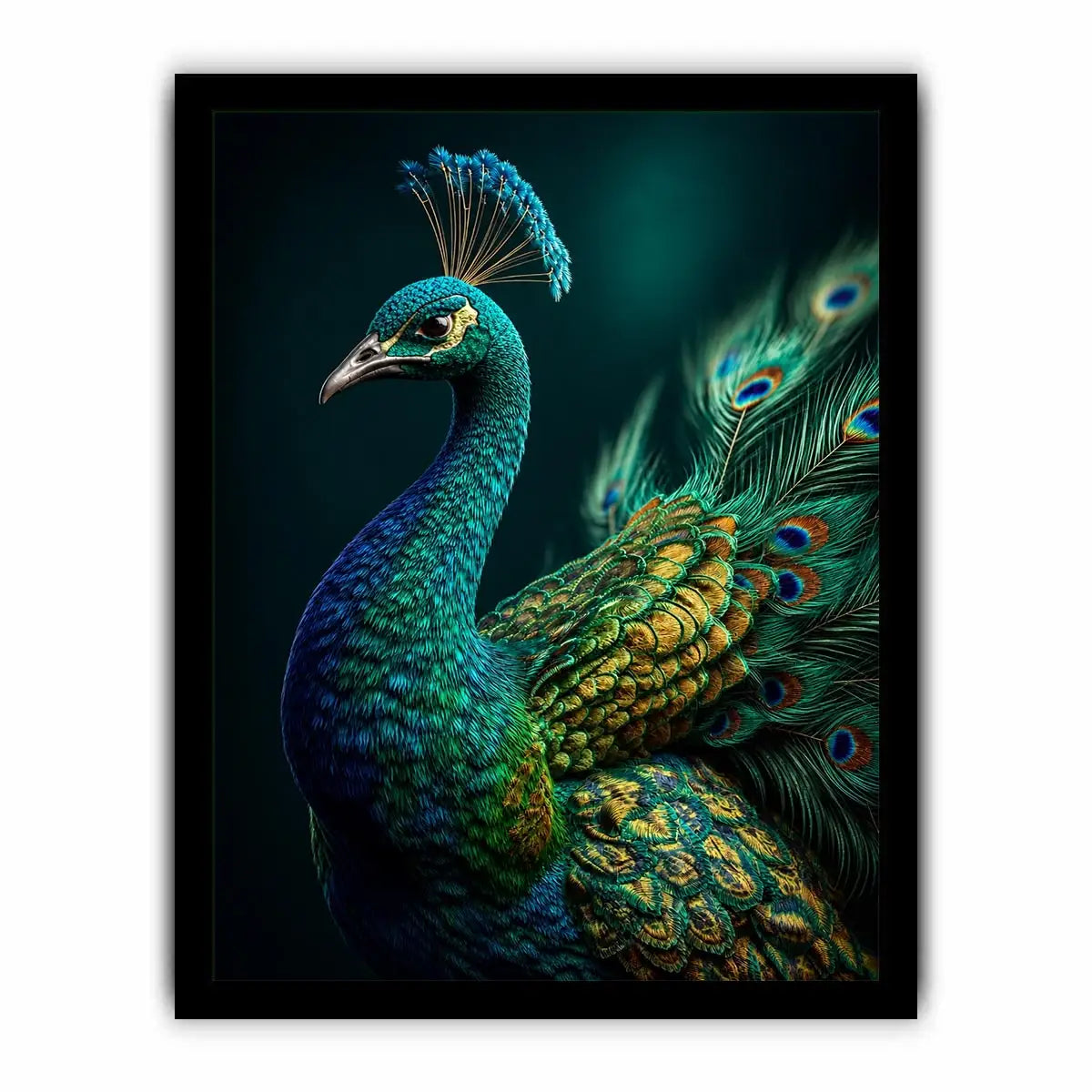emerald peacock majesty luxury wildlife wall art.jpg