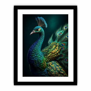 emerald peacock majesty luxury wildlife wall art.jpg