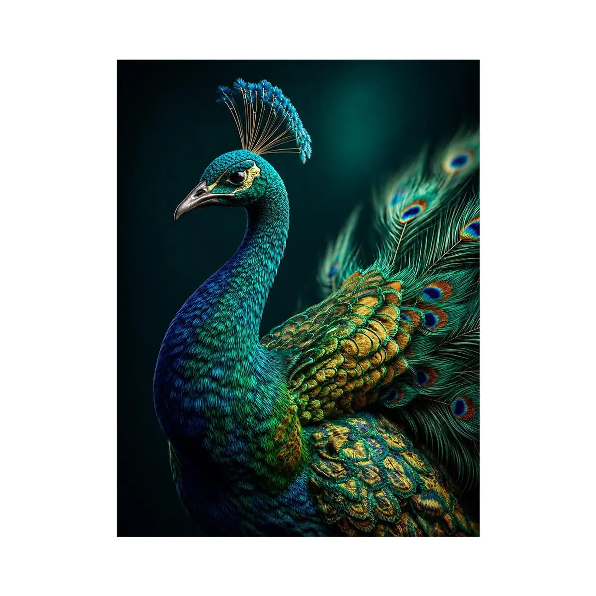 emerald peacock majesty luxury wildlife wall art.jpg