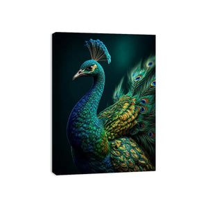 emerald peacock majesty luxury wildlife wall art.jpg