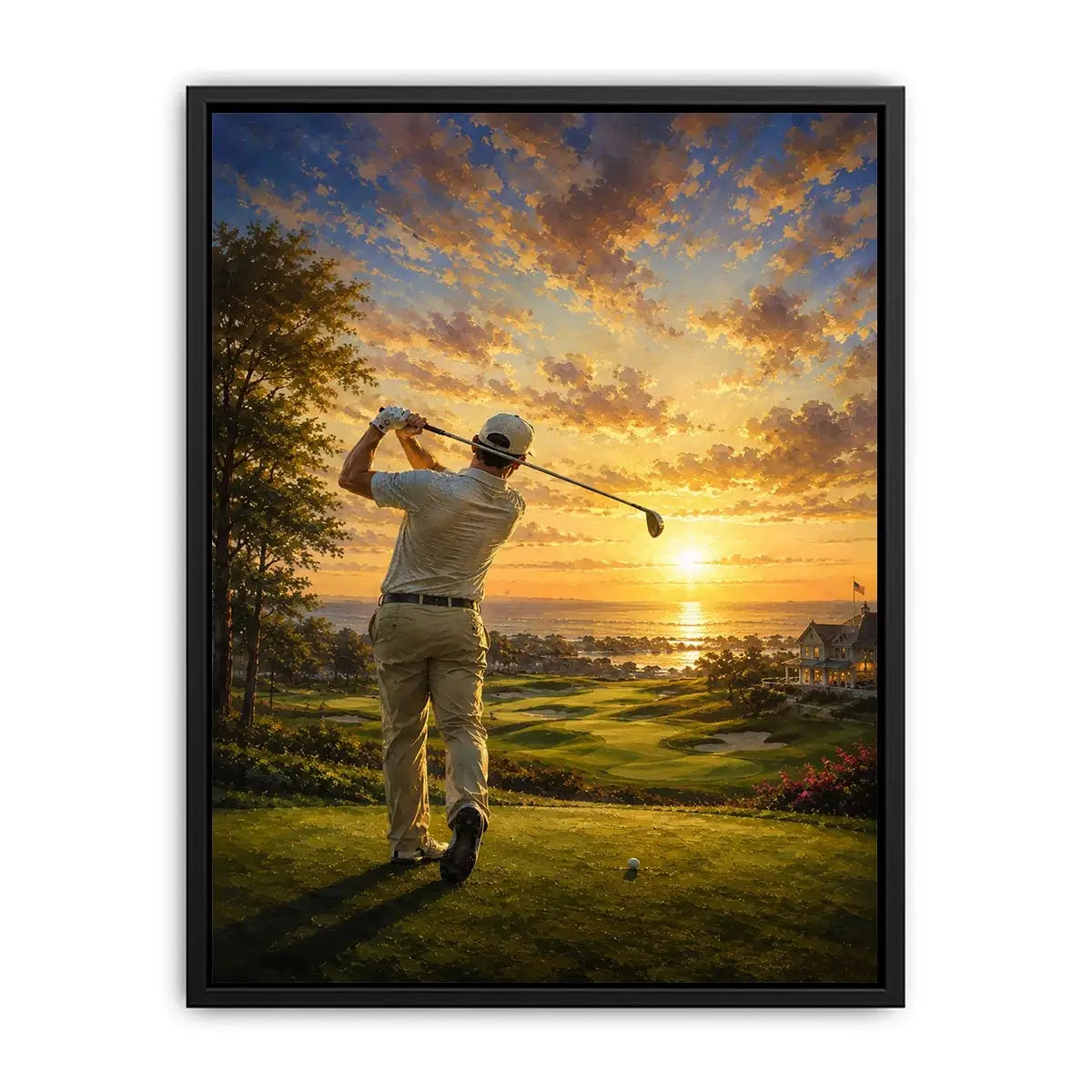 golden fairway sunrise impressionist golf wall art.jpg