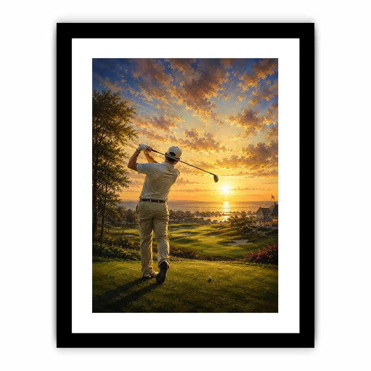 golden fairway sunrise impressionist golf wall art.jpg