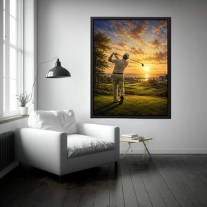 golden fairway sunrise impressionist golf wall art.jpg