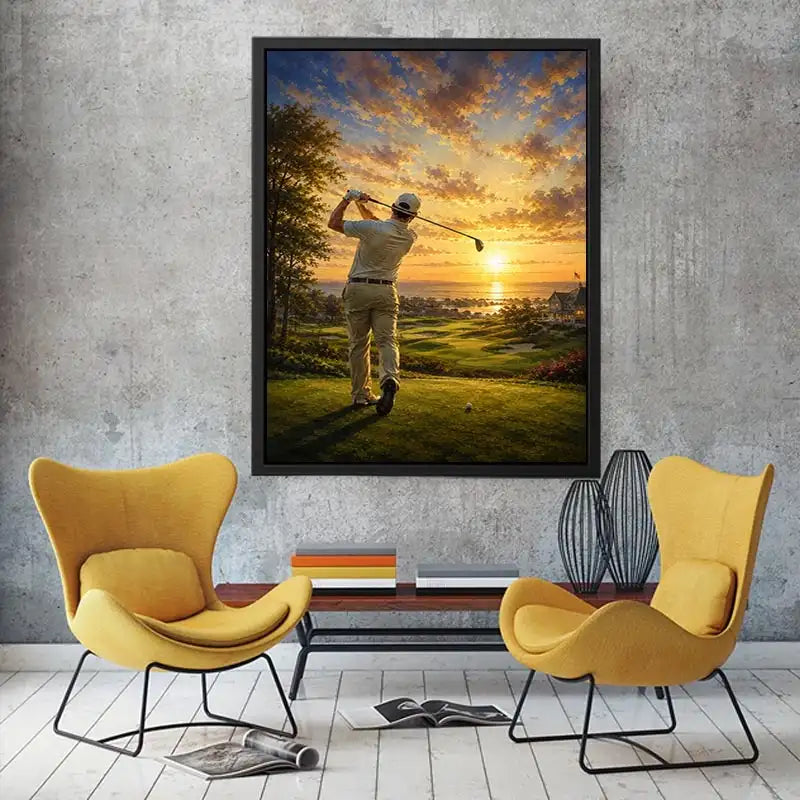 golden fairway sunrise impressionist golf wall art.jpg