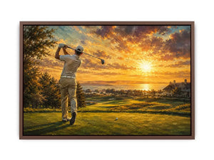 sunlit championship drive luxury golf landscape art.jpg