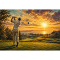 sunlit championship drive luxury golf landscape art.jpg