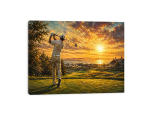 sunlit championship drive luxury golf landscape art.jpg