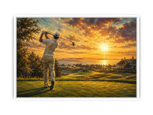sunlit championship drive luxury golf landscape art.jpg