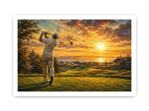 sunlit championship drive luxury golf landscape art.jpg
