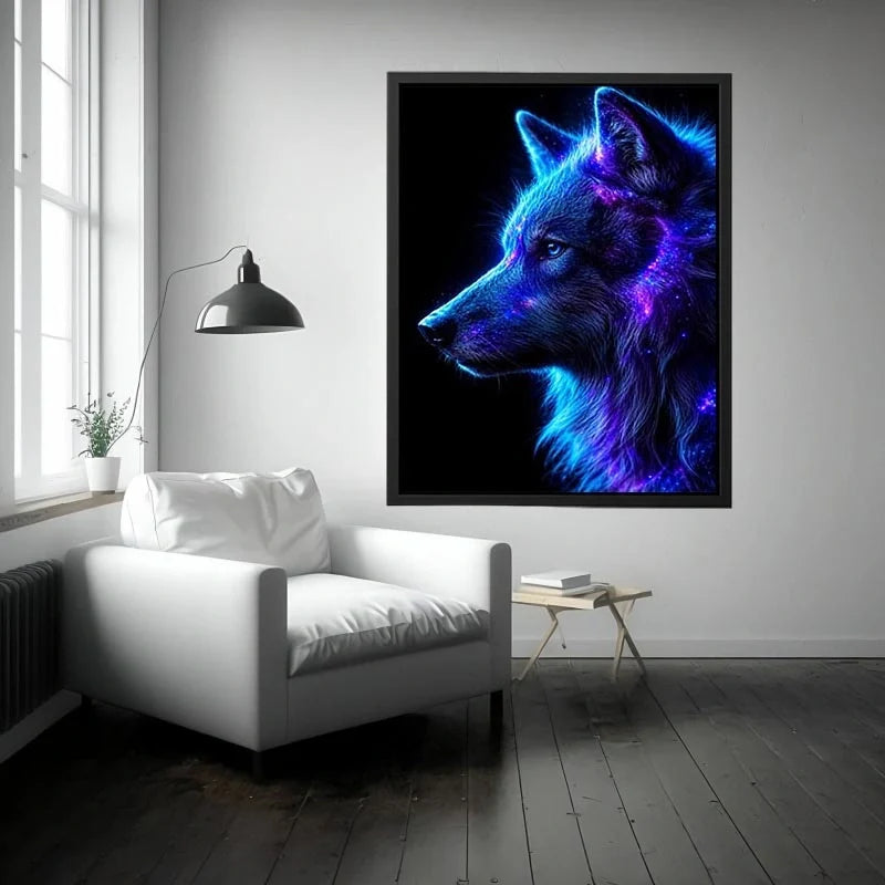 ain cosmic wolf canvas art modern living room