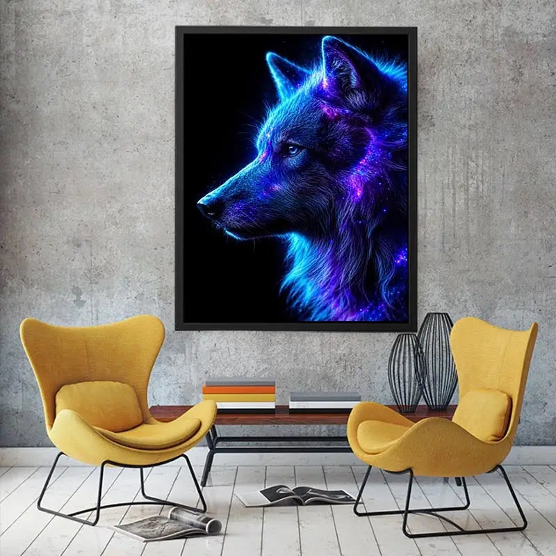 ain cosmic wolf canvas art modern living room