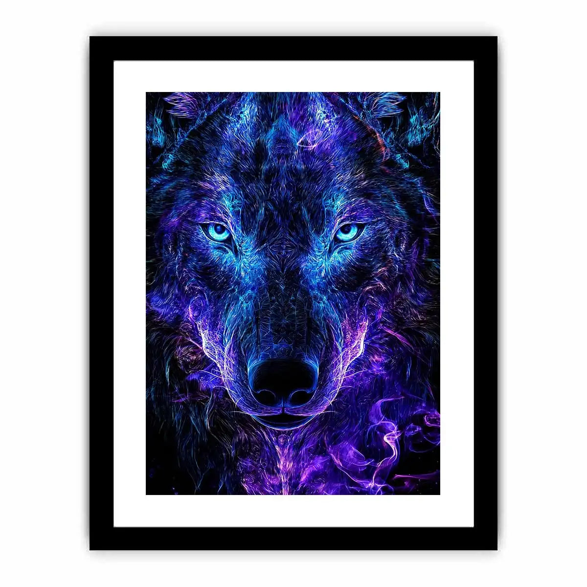   neon wolf canvas print luxury interiors