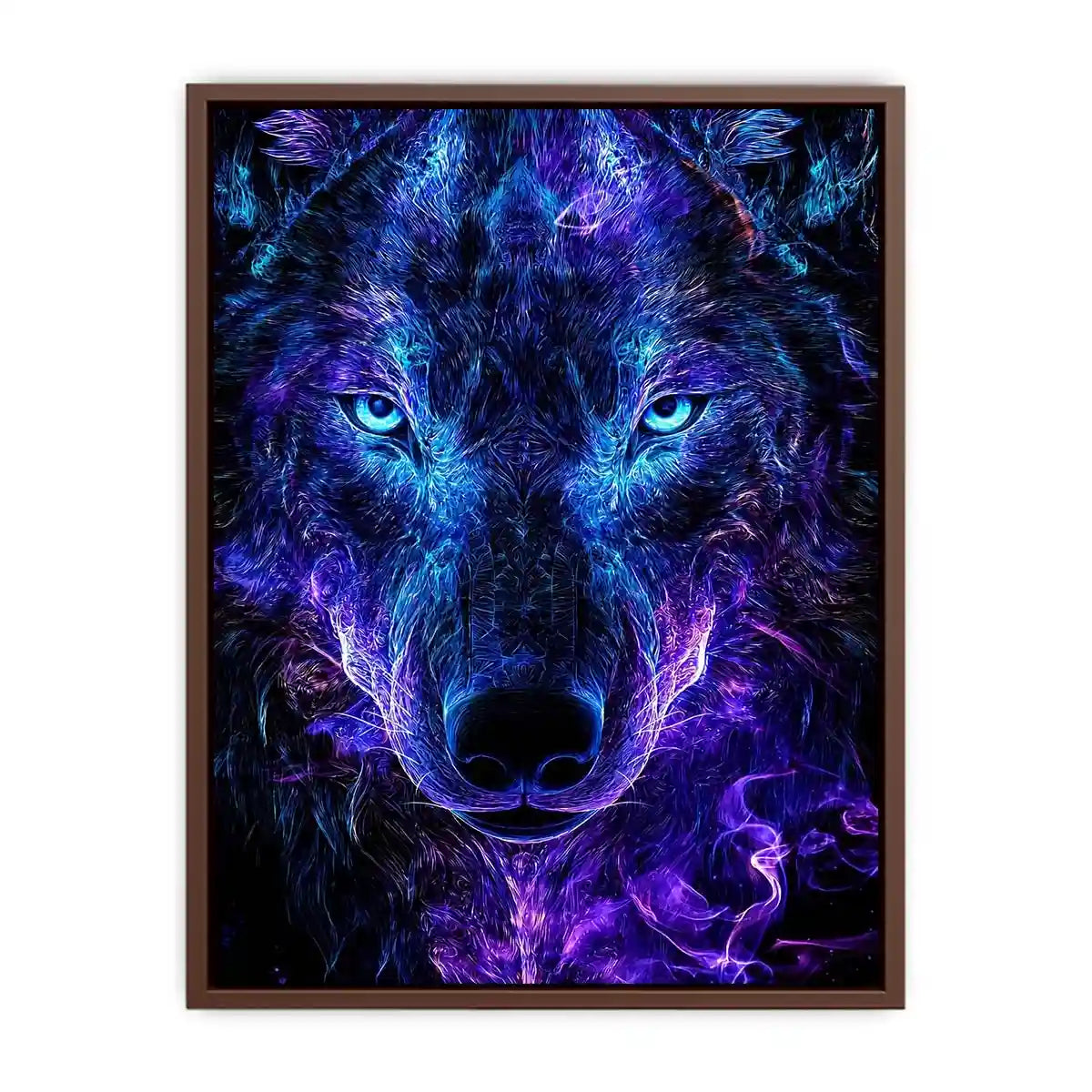   neon wolf canvas print luxury interiors