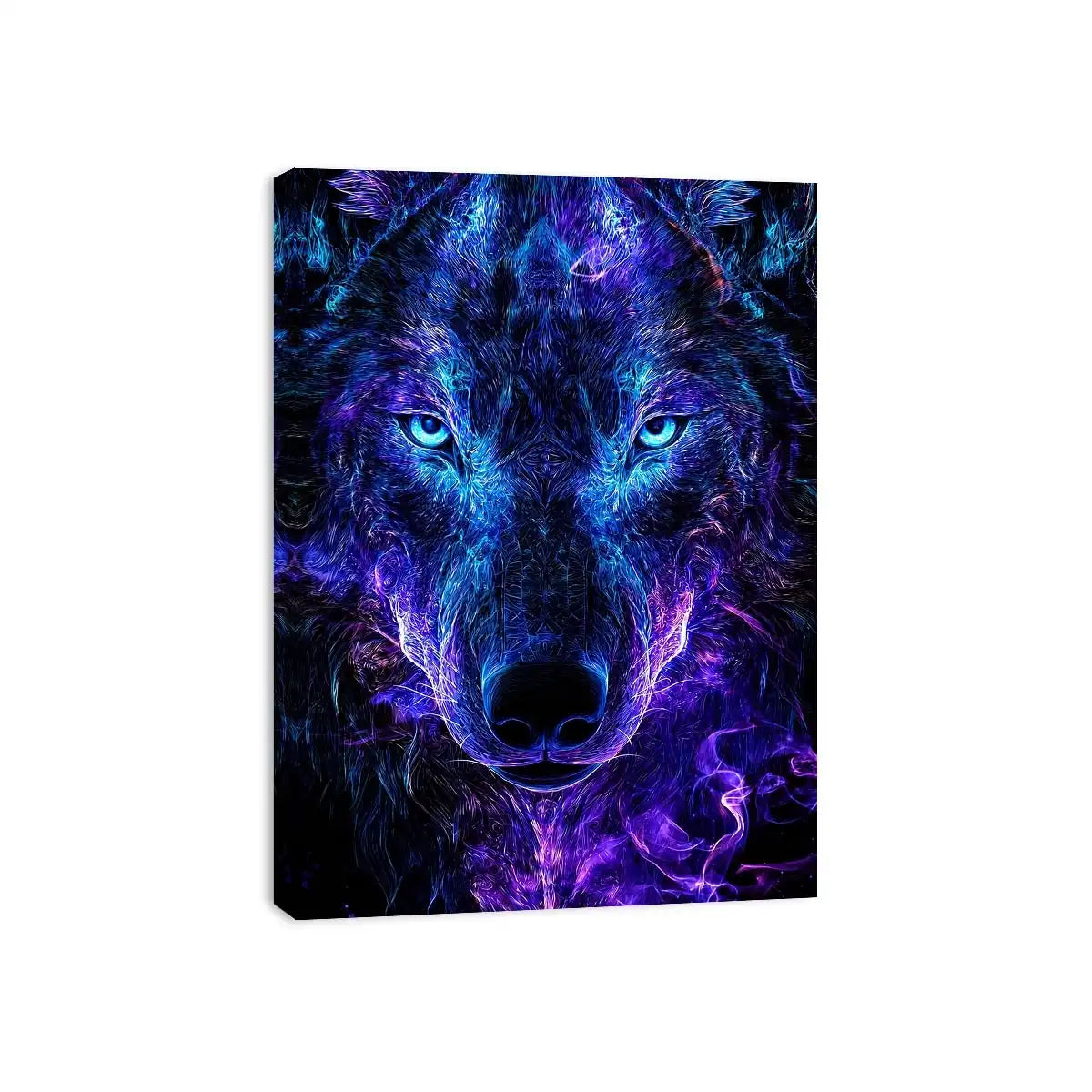   neon wolf canvas print luxury interiors