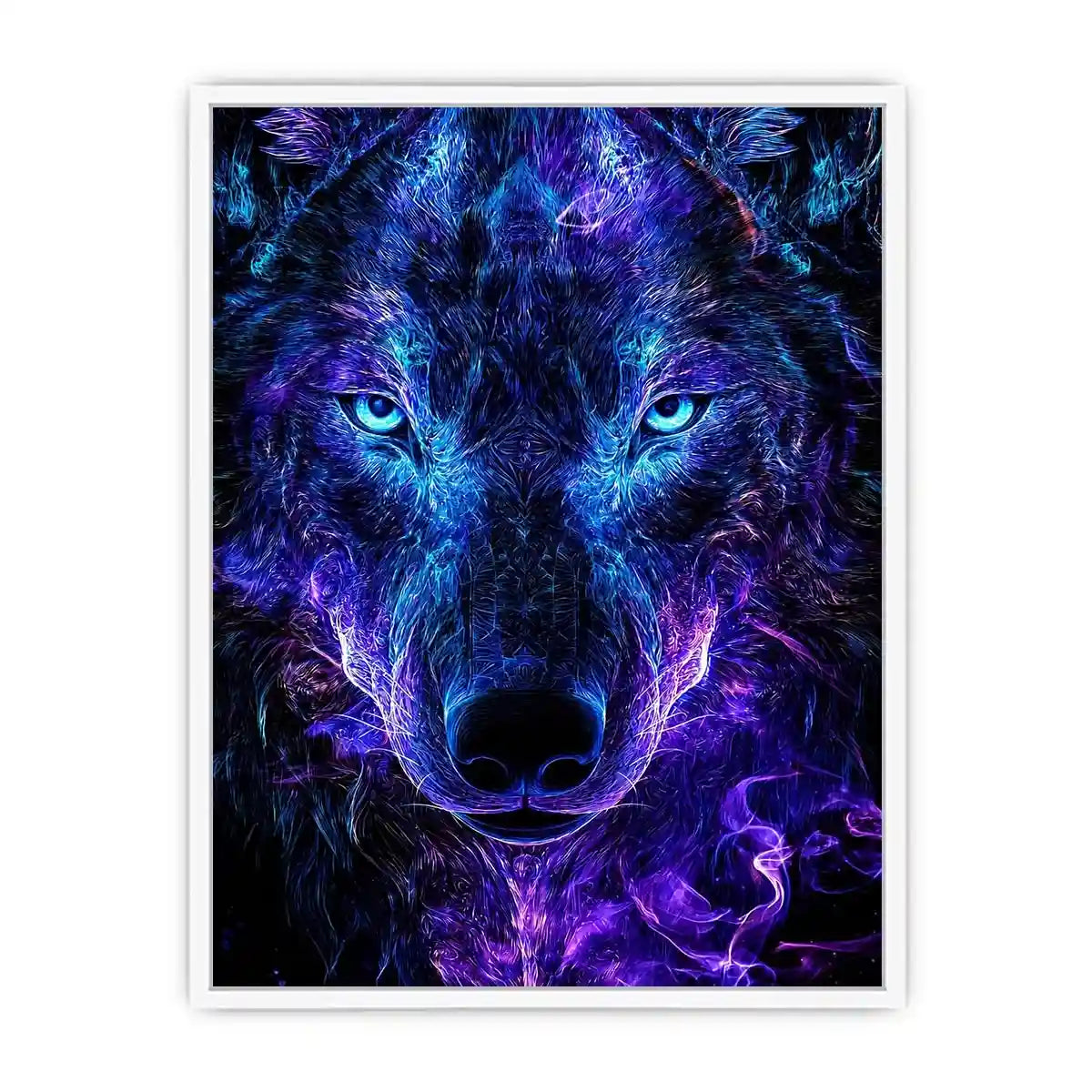   neon wolf canvas print luxury interiors