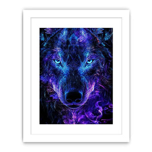   neon wolf canvas print luxury interiors
