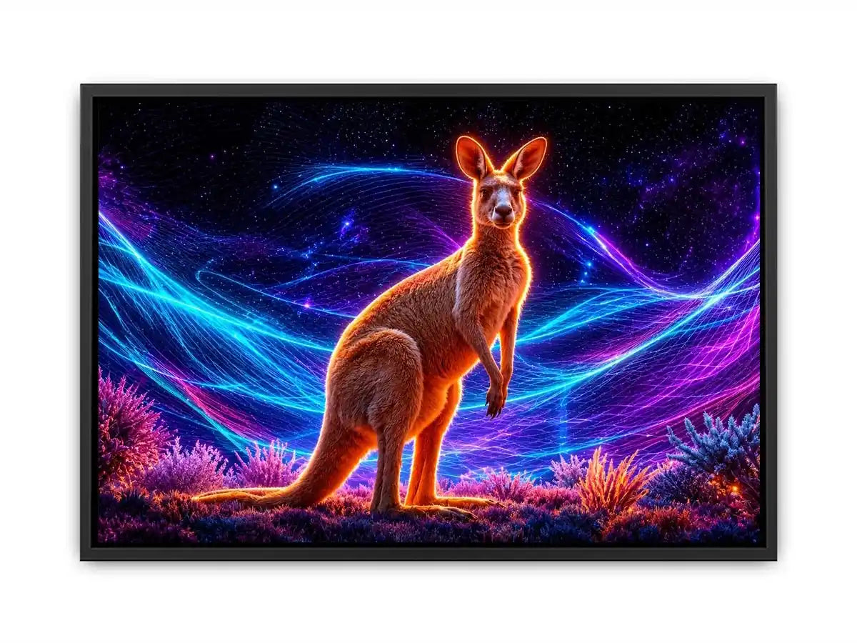   colorful kangaroo artwork contemporary decor