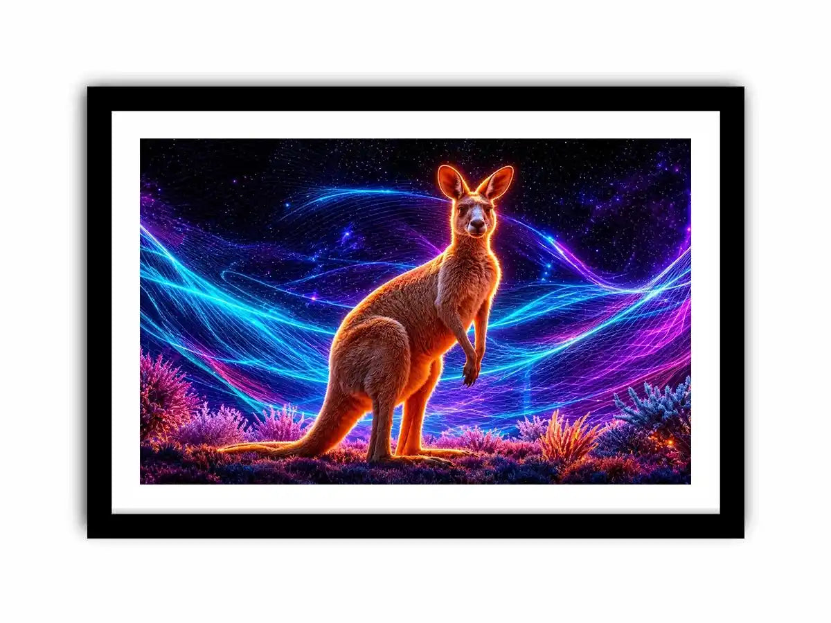   colorful kangaroo artwork contemporary decor