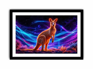   colorful kangaroo artwork contemporary decor