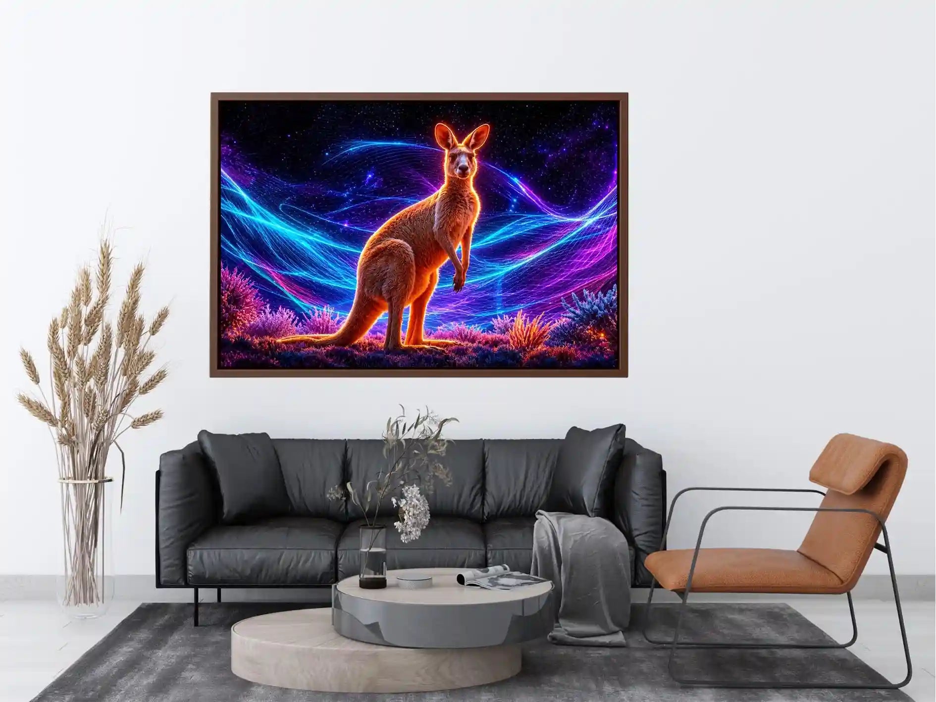   colorful kangaroo artwork contemporary decor