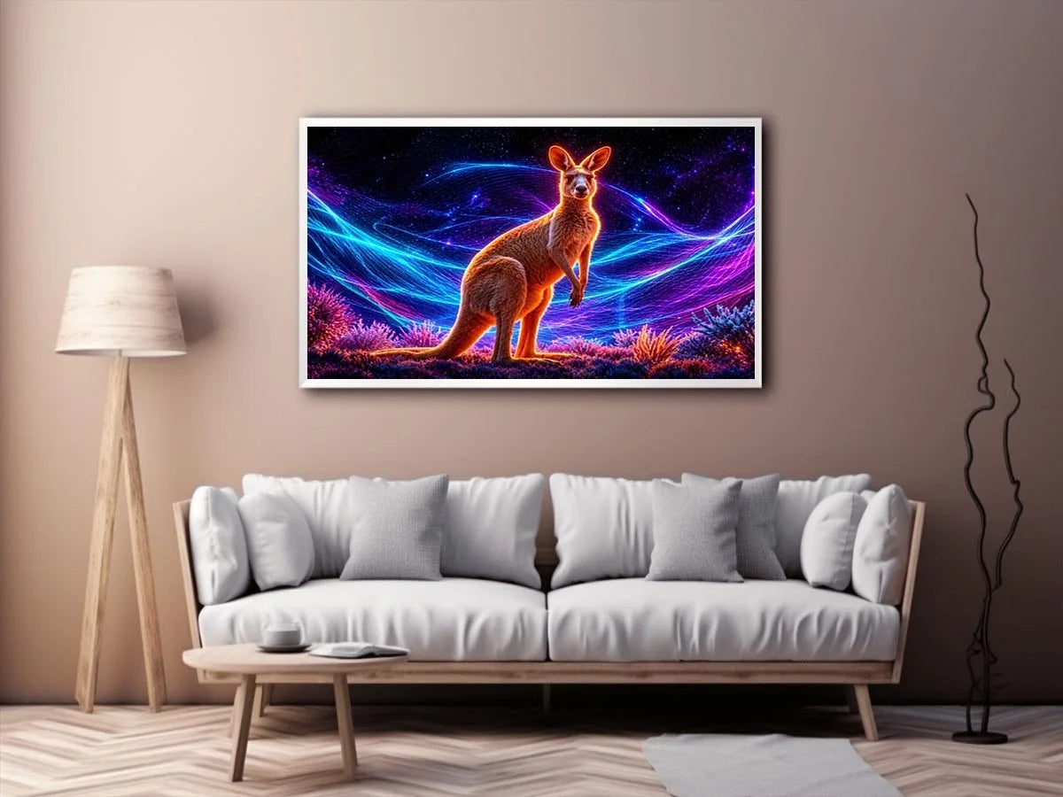   colorful kangaroo artwork contemporary decor