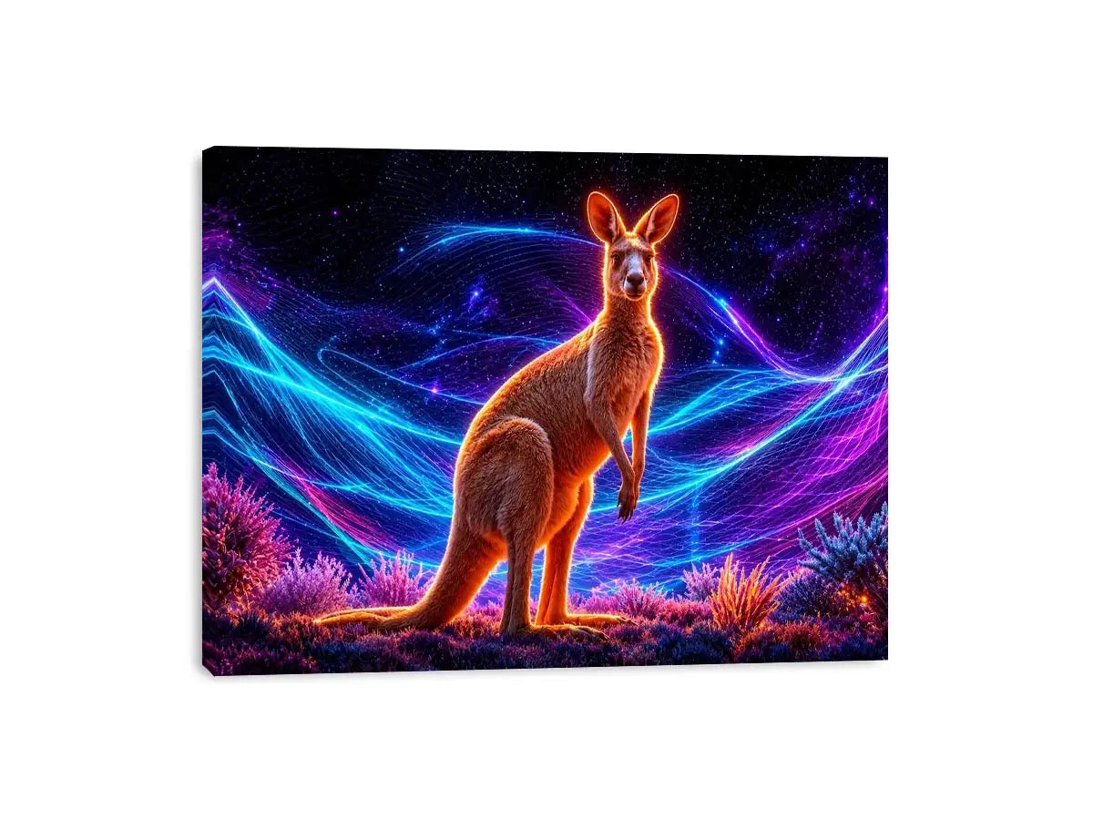   colorful kangaroo artwork contemporary decor