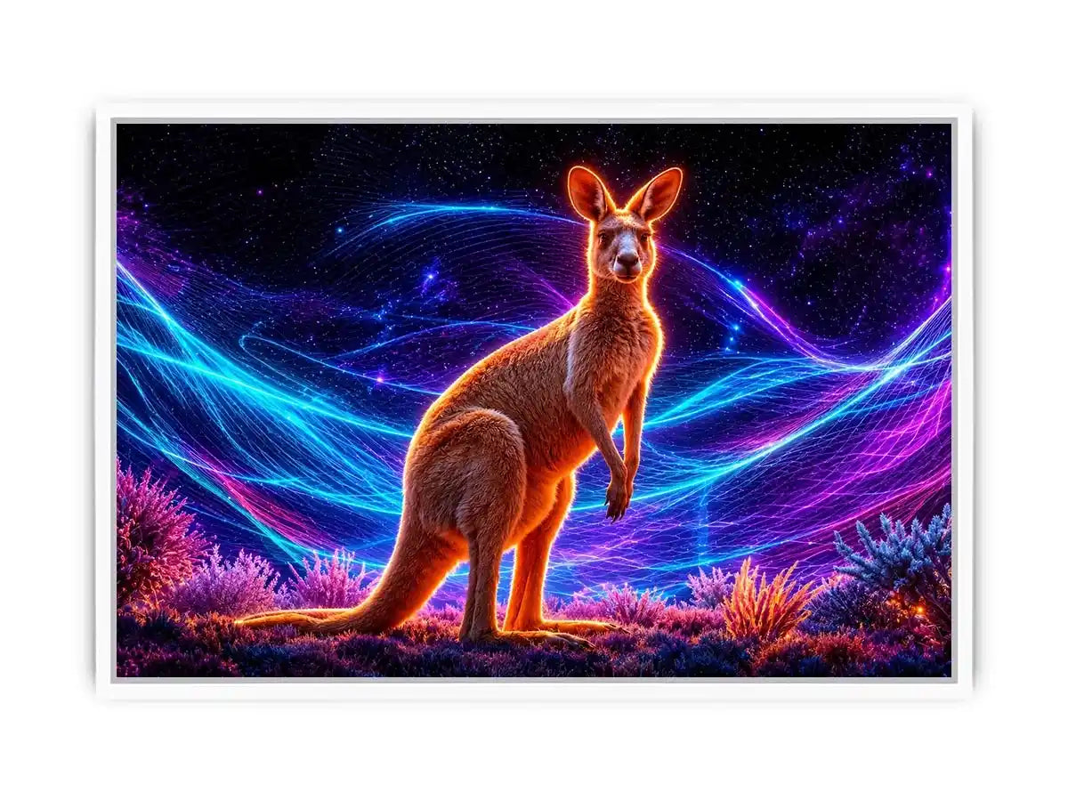   colorful kangaroo artwork contemporary decor