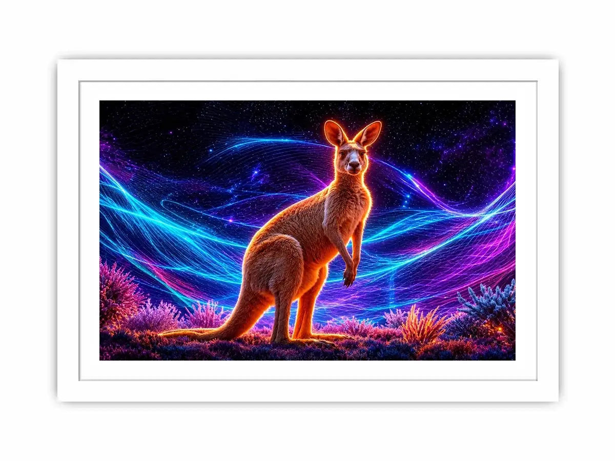   colorful kangaroo artwork contemporary decor