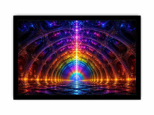   rainbow tunnel canvas print modern spaces