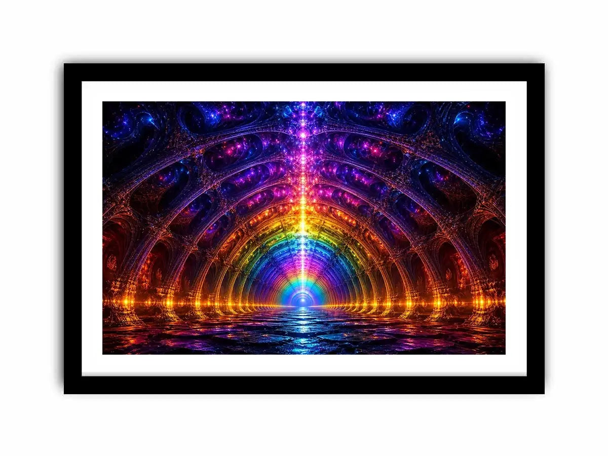   rainbow tunnel canvas print modern spaces