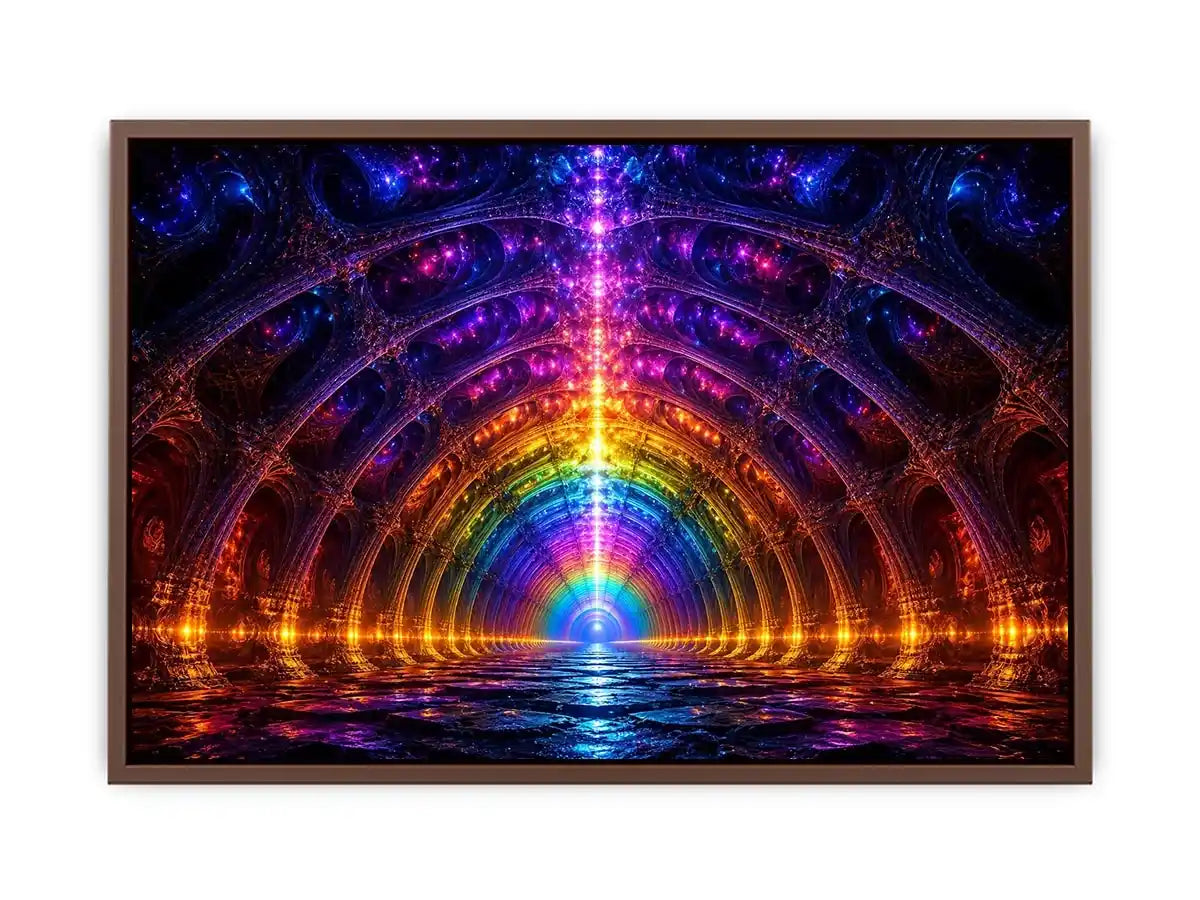   rainbow tunnel canvas print modern spaces