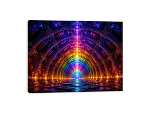   rainbow tunnel canvas print modern spaces