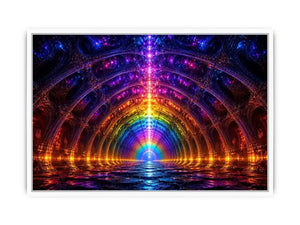  rainbow tunnel canvas print modern spaces